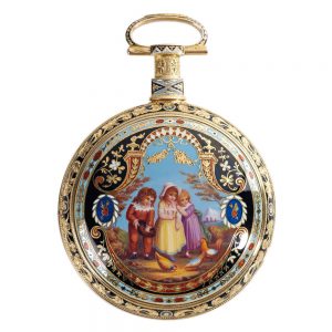English gold enamel pocket watch for the Chinese market Circa 1800