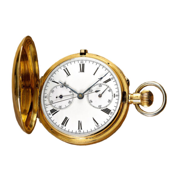 English gold lever chronograph pocket watch Circa 1890