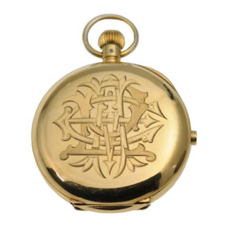 English gold lever chronograph pocket watch Circa 1890
