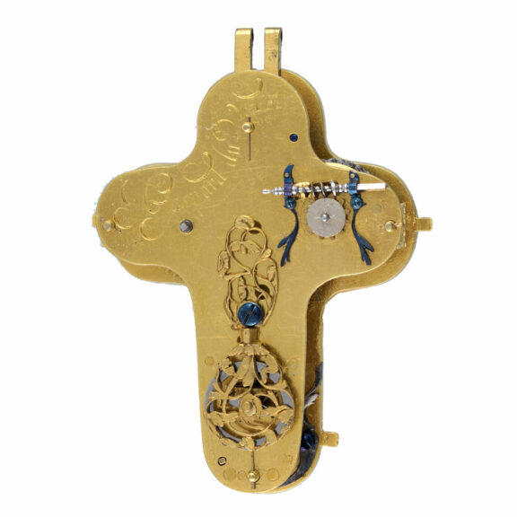 French rock crystal and gilt cross-shaped watch Circa 1630 French rock crystal and gilt cross-shaped watch Circa 1630