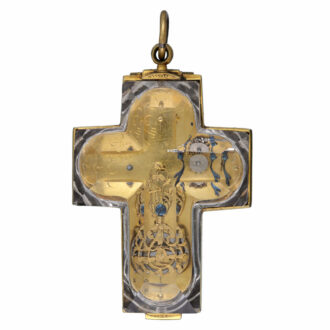 French rock crystal and gilt cross-shaped watch Circa 1630