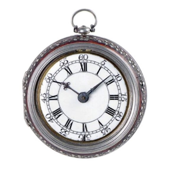 English silver/gilt pair cased verge pocket watch Circa 1688