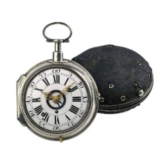 Austrian Vienna pair cased quarter repeating coach clock with Circa 1760