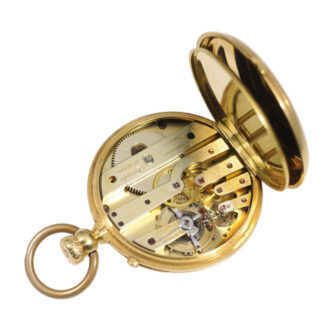 Swiss gold watch with miniature enamel portrait Circa 1845