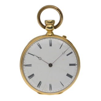 Swiss gold watch with miniature enamel portrait Circa 1845