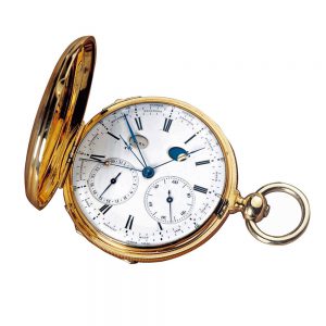 Swiss 18k gold astronomical verge pocket watch Circa 1890