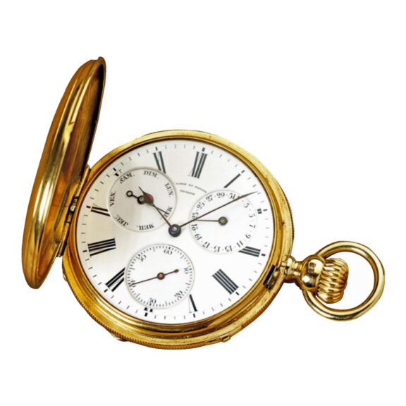 Swiss gold watch with date and week indicators Circa 1860