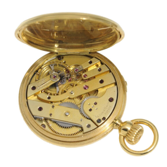 Swiss gold watch with date and week indicators Circa 1860 Swiss gold watch with date and week indicators Circa 1860