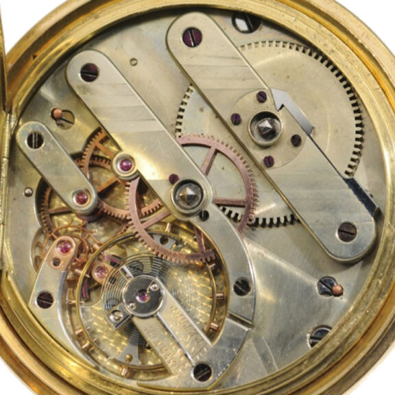 Rare Swiss gold pocket watch so called "Cabriolet" Circa 1860 Rare Swiss gold pocket watch so called "Cabriolet" Circa 1860