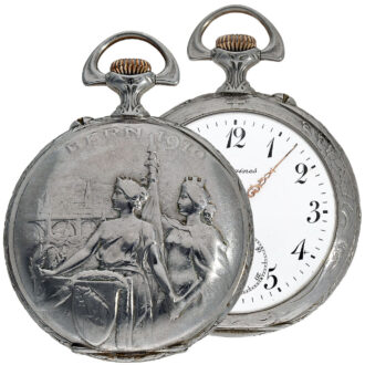 Swiss silver open faced marksman’s pocket watch Circa 1910 Swiss silver open faced marksman’s pocket watch Circa 1910