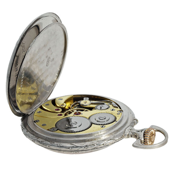 Swiss silver open faced marksman’s pocket watch Circa 1910 Swiss silver open faced marksman’s pocket watch Circa 1910