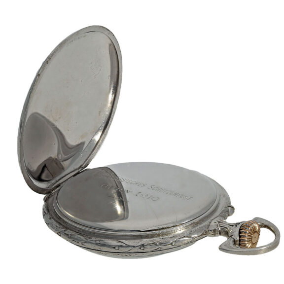 Swiss silver open faced marksman’s pocket watch Circa 1910 Swiss silver open faced marksman’s pocket watch Circa 1910
