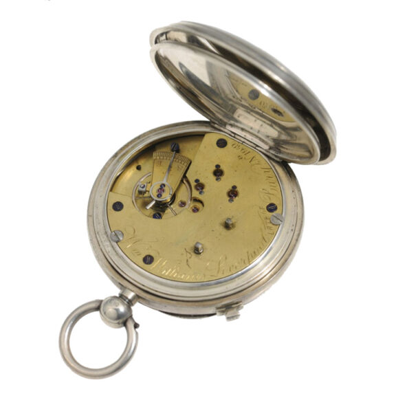 English silver open faced lever deck watch Circa 1890 English silver open faced lever deck watch Circa 1890