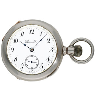 Swiss silver chronometer watch for the American market Circa 1890