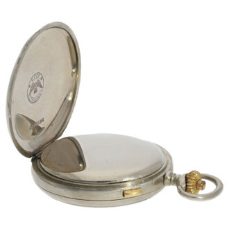Swiss metal split-seconds chronograph pocket watch Circa 1925