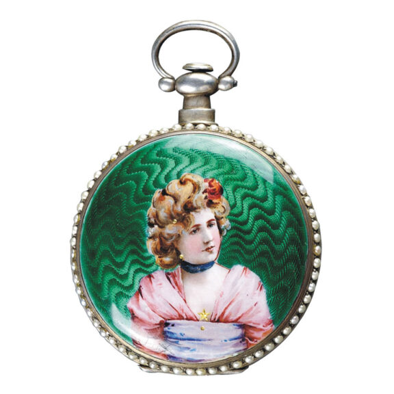 Swiss silver with half pearls for the Chinese market Circa 1895