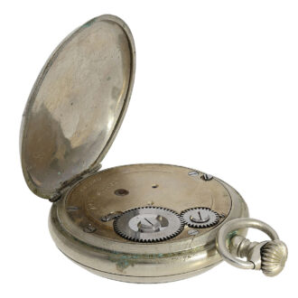 Swiss nickel open faced tourbillon pocket watch Circa 1910