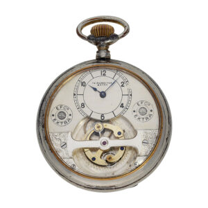 Swiss metal open faced tourbillon pocket watch Circa 1910