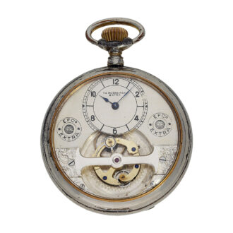 Swiss metal open faced tourbillon pocket watch Circa 1910