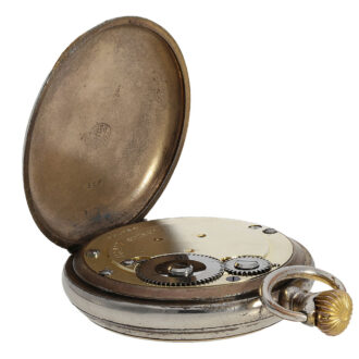 Swiss metal open faced tourbillon pocket watch Circa 1910