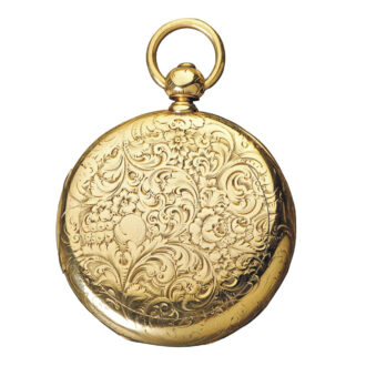 English decorative gold duplex pocket watch Circa 1840