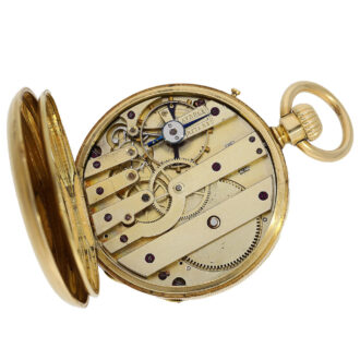 Swiss 18K gold open faced lever pocket watch Circa 1850