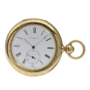 English decorative gold duplex pocket watch Circa 1840