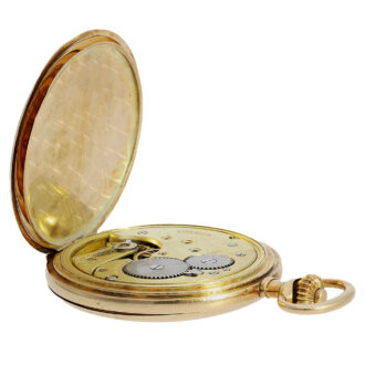 Swiss 14K gold Art Deco full hunter pocket watch Circa 1924