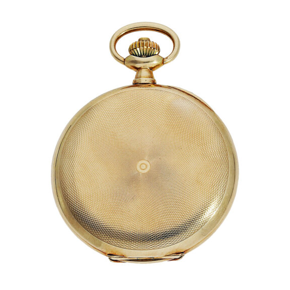 Swiss 14K gold Art Deco full hunter pocket watch Circa 1924 Swiss 14K gold Art Deco full hunter pocket watch Circa 1924