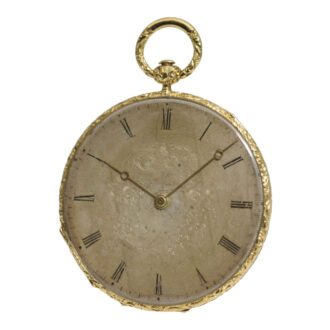 Ultra thin Swiss gold open faced pocket watch Circa 1850