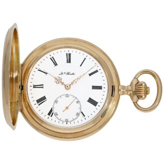 Swiss gold full hunter Ankerchromometer watch Circa 1900