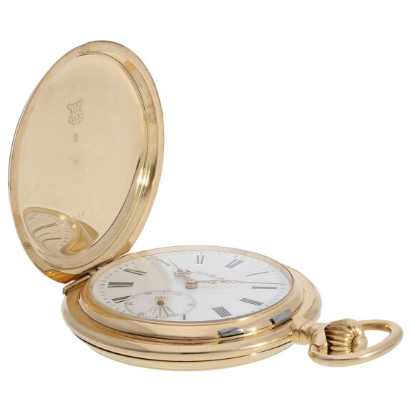 Swiss gold full hunter Ankerchromometer watch Circa 1900 Swiss gold full hunter Ankerchromometer watch Circa 1900