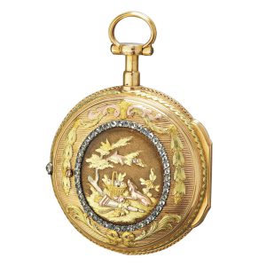 English multi colour gold verge pocket watch Circa 1800