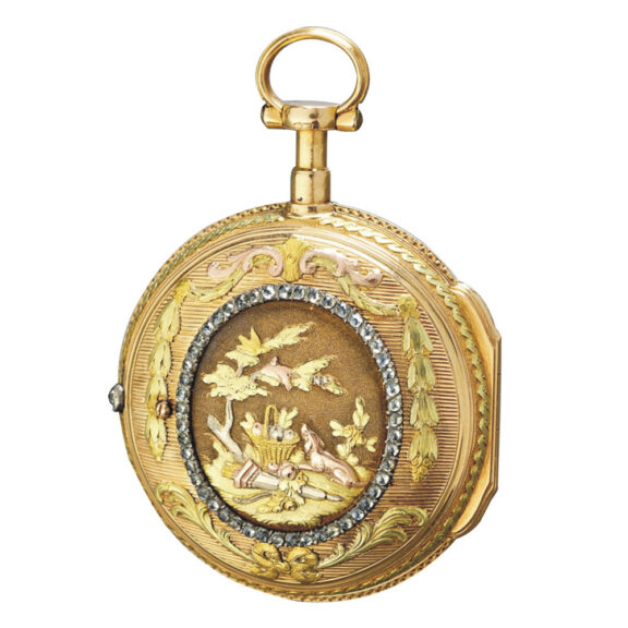 English multi colour gold verge pocket watch Circa 1800