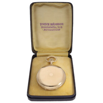 Swiss 14K pink gold full hunter pocket watch Circa 1915