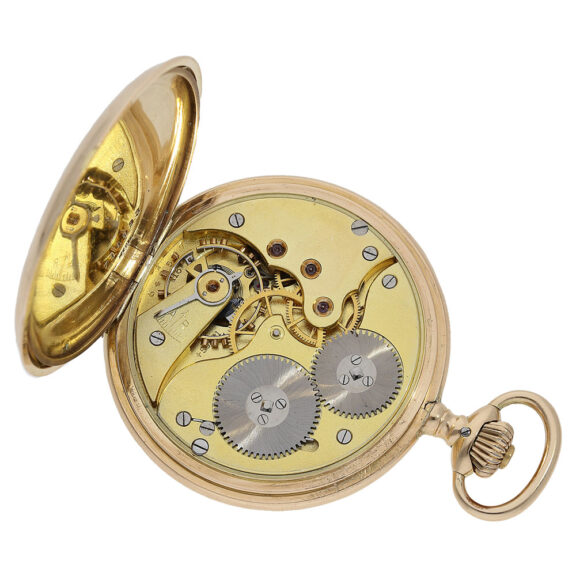 Swiss 14K pink gold full hunter pocket watch Circa 1915 Swiss 14K pink gold full hunter pocket watch Circa 1915