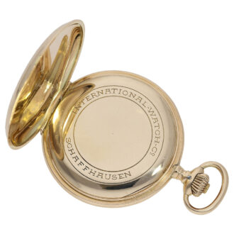 Swiss 14K pink gold full hunter pocket watch Circa 1915