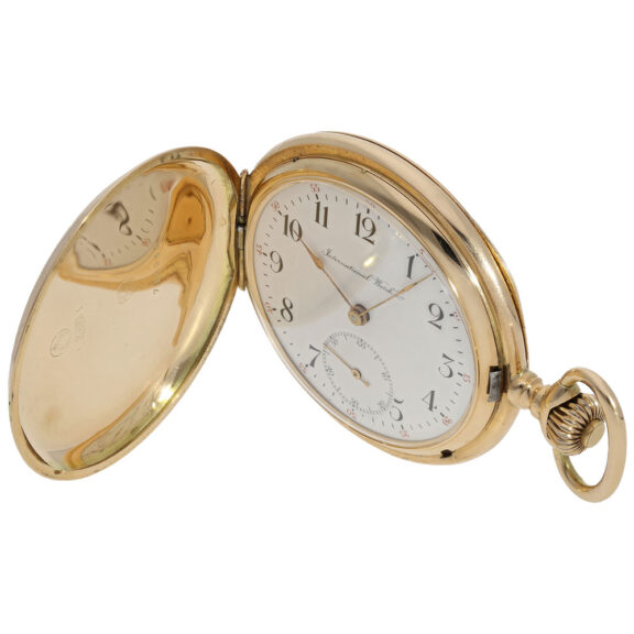 Swiss 14K pink gold full hunter pocket watch Circa 1915 Swiss 14K pink gold full hunter pocket watch Circa 1915