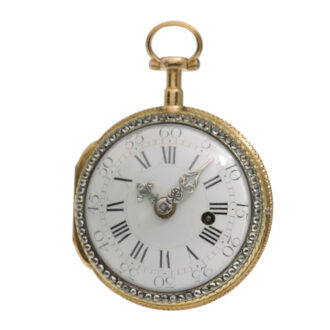 English multi colour gold verge pocket watch Circa 1800