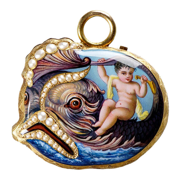 Swiss form pendant watch "Love conquers Evil" Circa 1810