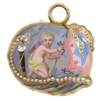 Swiss form pendant watch "Love conquers Evil" Circa 1810