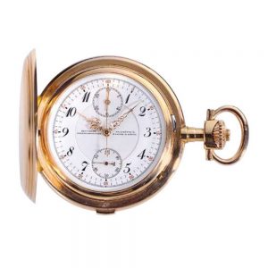 German 14 carat rose gold hunting case pocket watch