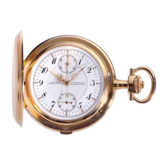 German 14 carat rose gold hunting case pocket watch