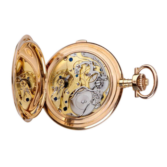 German 14 carat rose gold hunting case pocket watch German 14 carat rose gold hunting case pocket watch
