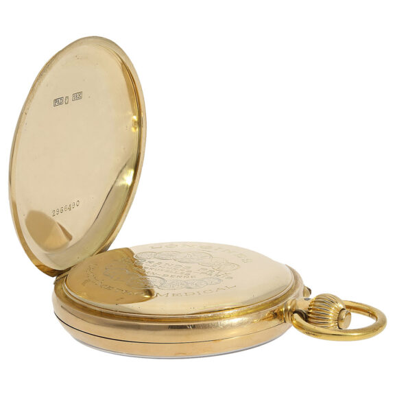 Swiss 18K gold doctors watch with chronograph Circa 1912 Swiss 18K gold doctors watch with chronograph Circa 1912