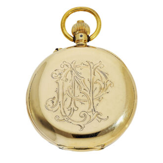 Swiss 18K gold doctors watch with chronograph Circa 1912