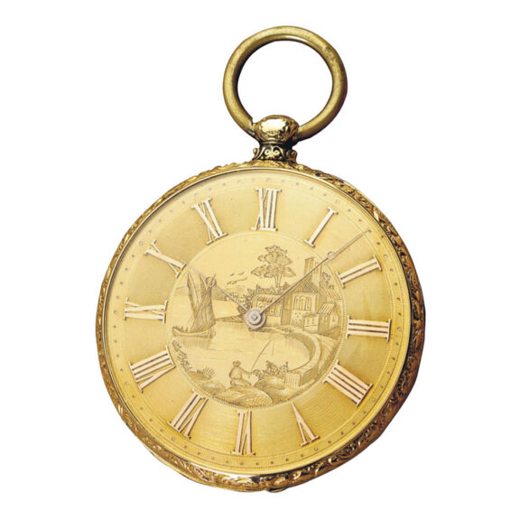 Swiss gold lever with eight day movement Circa 1830