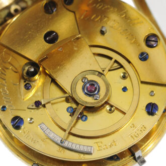 English gold watch with spring detent escapement Circa 1824