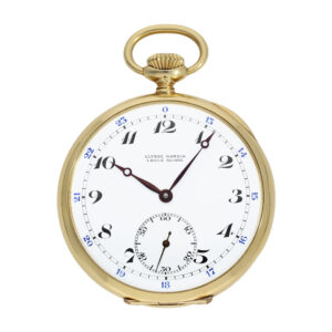 Swiss 18K gold lever pocket watch with 24-hour dial Circa 1908