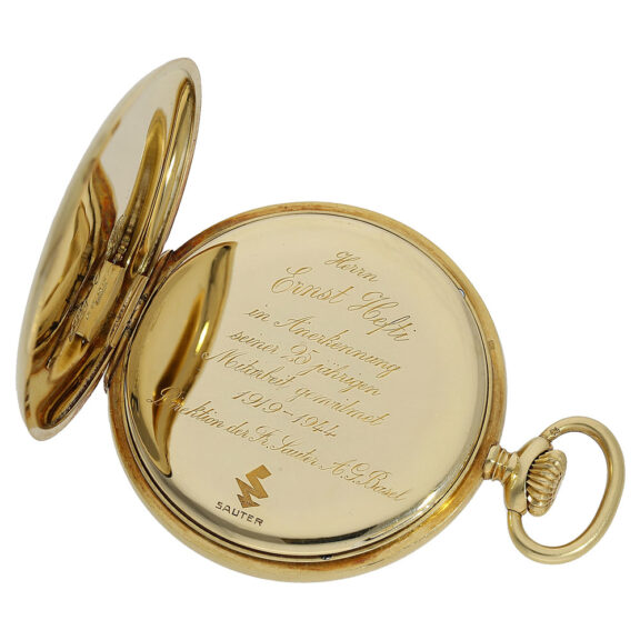 Swiss 18K gold lever pocket watch with 24-hour dial Circa 1908 Swiss 18K gold lever pocket watch with 24-hour dial Circa 1908